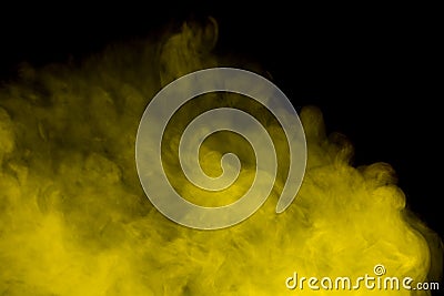 Abstract yellow smoke hookah. Stock Photo
