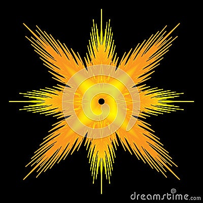 Abstract yellow star Vector Illustration