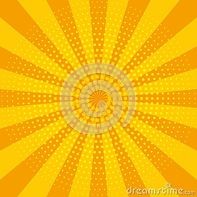 Abstract yellow sun rays. Summer vector sunray illustration Vector Illustration