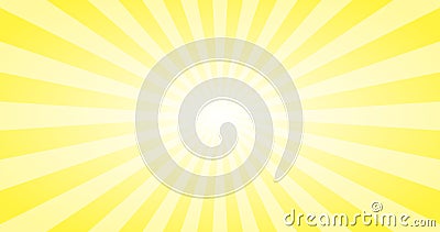 Abstract Yellow Sun rays vector background. Summer sunny 4K design Stock Photo