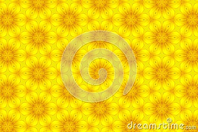 Abstract yellow sunflower pattern background Stock Photo