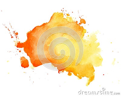 Abstract yellow watercolor hand drawn texture background Vector Illustration