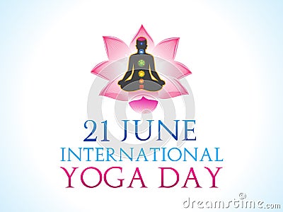 Abstract yoga day background Vector Illustration