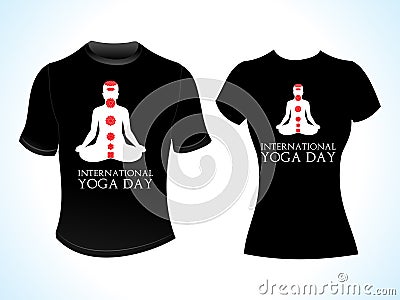 Abstract yoga day tshirt Vector Illustration