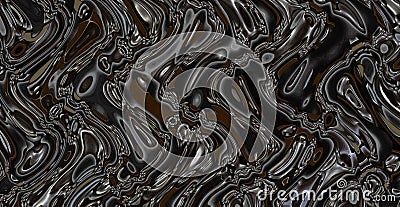 Abstract zigzag pattern with waves in dark tones. Artistic image processing created by photo of architectural fragment. Stock Photo