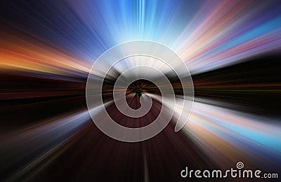 Abstract zoom blur effect for background Stock Photo