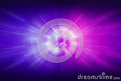 Abstract zoom effect in a blue background Stock Photo