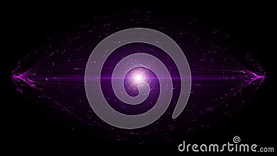 Abstracte HUD Design With Glowing Light-Deeltjes die rond Schijfvormig Voorwerp cirkelen Concept voor UFO, Ruimteschip, Antigavit vector illustratie Abstracte HUD Design With Glowing Light-Deeltjes die rond Schijfvormig Voorwerp cirkelen Concept voor UFO, Ruimteschip, Antigavit vector illustratie
