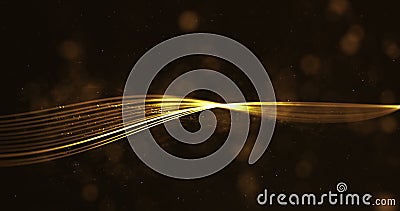 Abstracte Kerstmis digitale gouden schittert vonken gouden deeltjes met de vorm stromende beweging van golflijnen op zwarte achte vector illustratie Abstracte Kerstmis digitale gouden schittert vonken gouden deeltjes met de vorm stromende beweging van golflijnen op zwarte achte vector illustratie