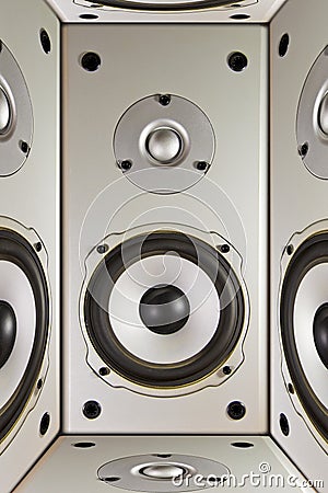 Abstraction of acoustics,load speaker Stock Photo