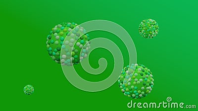 Abstraction Ball Colored, green ball and background. Stock Photo