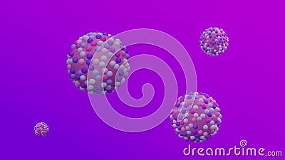 Abstraction Ball Colored, purple ball and background. Stock Photo