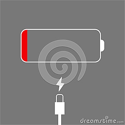 Abstraction battery ended Vector Illustration