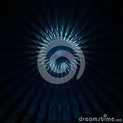 Abstraction. flower on a dark background. Cartoon Illustration