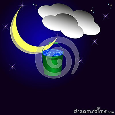 Abstraction. Folk tale about the weather. Vector Illustration