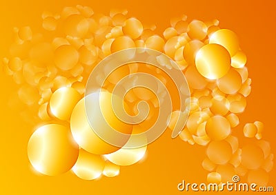 An abstraction of glaring balls.Play juicy colors in the composition. Stock Photo