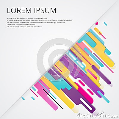 Abstraction modern style composition made of various rounded shapes in colorful with copy space. elements design, Vector Vector Illustration