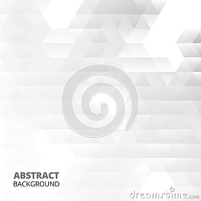 Abstraction of modern triangle patterns in white-grey background. Vector Illustration