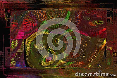 Abstraction paint- art drawing. Texture geometric- decorative template. Abstract background artwork Stock Photo