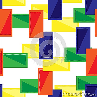 An abstraction pattern made of rectangles, triangles and lines Vector Illustration