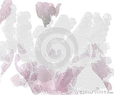 Abstraction wallpaper, backgrounds images of clouds and decorative flowers. Cartoon Illustration