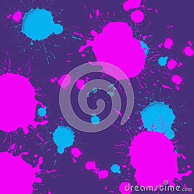 Abstraction of water blots on a purple background. Stock Photo
