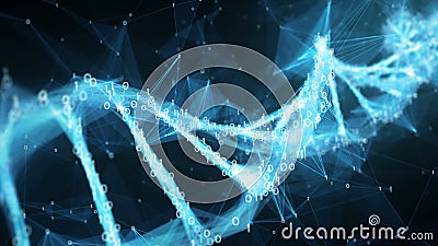 Abstrakt rörelsebakgrund - ögla för molekyl 4k för DNA för Digital binär polygonPlexus royaltyfri illustrationer Abstrakt rörelsebakgrund - ögla för molekyl 4k för DNA för Digital binär polygonPlexus royaltyfri illustrationer