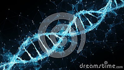 Abstrakt rörelsebakgrund - ögla för molekyl 4k för DNA för Digital binär polygonPlexus royaltyfri illustrationer Abstrakt rörelsebakgrund - ögla för molekyl 4k för DNA för Digital binär polygonPlexus royaltyfri illustrationer