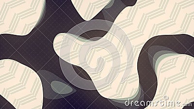 Abstrakte 3d-Darstellung farbloser gewellter geometrischer Linien Loop-Animation 4K, UHD stock abbildung Abstrakte 3d-Darstellung farbloser gewellter geometrischer Linien Loop-Animation 4K, UHD stock abbildung