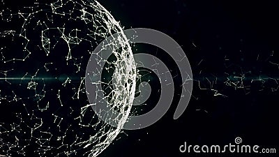 Abstraktes blockchain geometrischer Hintergrund mit beweglichen Linien und Punkten Schleifungscg-Animation lizenzfreie abbildung Abstraktes blockchain geometrischer Hintergrund mit beweglichen Linien und Punkten Schleifungscg-Animation lizenzfreie abbildung