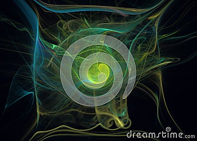 Abstrct Digital Artwork. Technologies of fractal graphics. Stock Photo