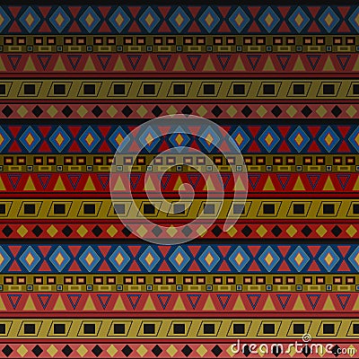 Abstrfact seamless folk ethno retro pattern Stock Photo