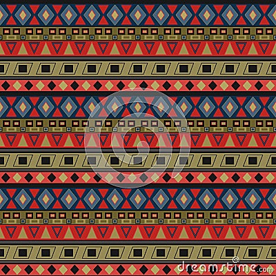 Abstrfact seamless folk ethno retro pattern Stock Photo