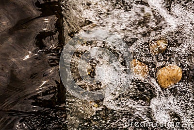 Abstruct blur water with bubbles background fast creek Stock Photo