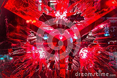 Abtract background of big bang red Stock Photo