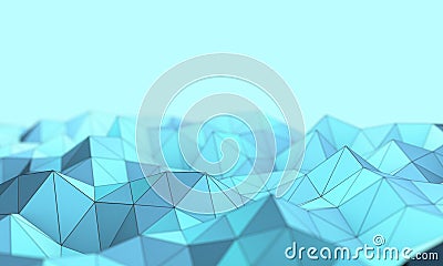 Abtract blue and green triangle background Stock Photo