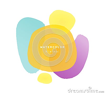 Abtract minimal watercolor blob banner for web Vector Illustration