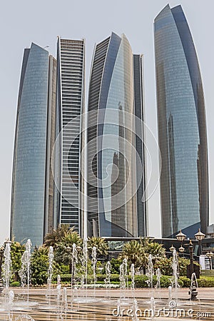 Abu Dhabi Business Hub Buidings, UAE Stock Photo