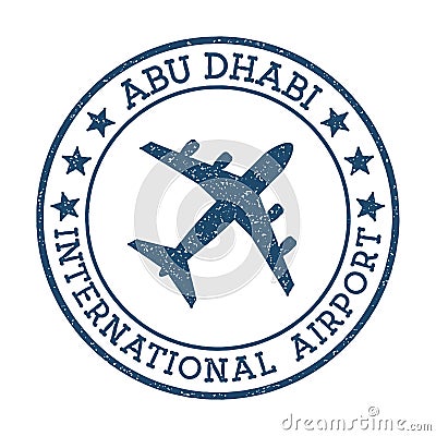 Abu Dhabi International Airport logo. Vector Illustration