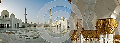 Abu Dhabi Sheikh Zayed White Mosque in UAE Stock Photo