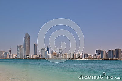 Abu Dhabi Skyline Editorial Stock Photo