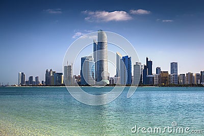 Abu Dhabi skyline, UAE Stock Photo