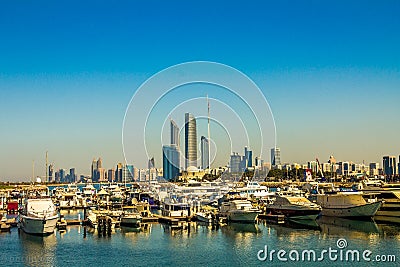 Abu Dhabi Skyline Editorial Stock Photo