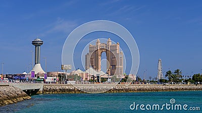 View on Marina Mall and new real estate development project,luxurious Fairmont Marina Residences Editorial Stock Photo