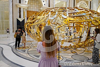 Abu Dhabi, UAE - March,16,2023: Abu Dhabi Royal Palace inside and outside Editorial Stock Photo