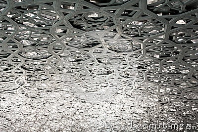 Architectural detail of the interior of the Louvre Abu Dhabi Editorial Stock Photo