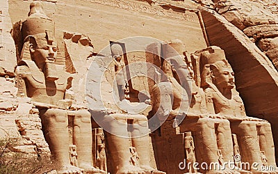 Abu Simbel architecture Stock Photo