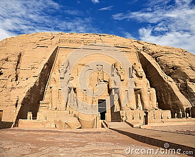 Abu Simbel temples, Ancient South Egypt. Stock Photo