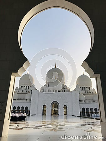 AbuDhabi Grand Mosque Editorial Stock Photo