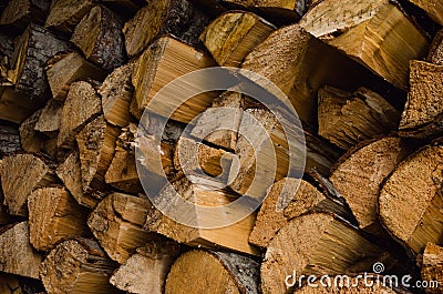 Abundance of firewood Stock Photo